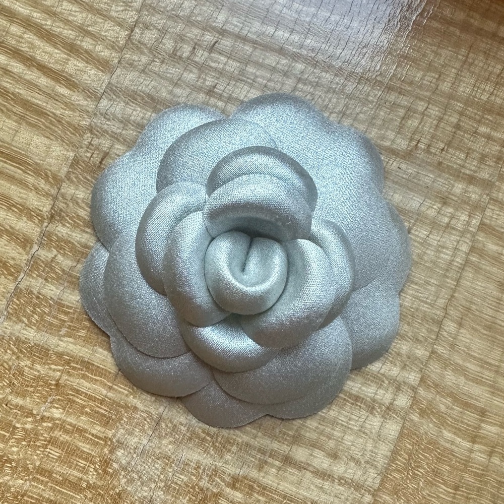 Chanel Rare Holidays Silver Camellia Flower